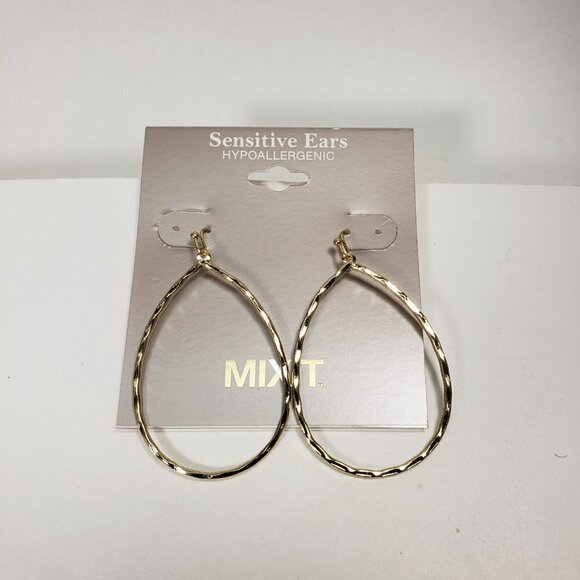 MIXIT Hypoallergenic Gold Tone Earrings - Dainty Hoop – Women's Fashion Jewelry - Picture 6 of 8